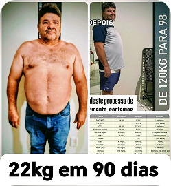 Resultado de emagrecimento -22kg